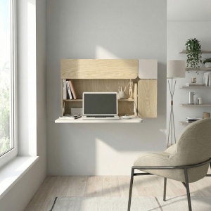 Birou suspendat, Narva Wallmounted Desk, UnicUtil, Crem - Img 8