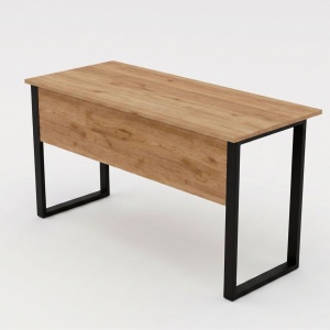 Birou UnicUtil Stejar cu structura metalica neagra 140 x 60 x 73 cm - Img 5