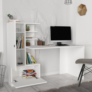Birou, WhiteEdge Design, UnicUtil, 149.5 x 60 x 120 cm, Alb - Img 5