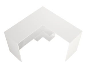 Biroul Multifuncțional, Modern Workspace, UnicUtil, 120 x 45 x 73.8 cm, Alb, UUDESK04 - Img 6