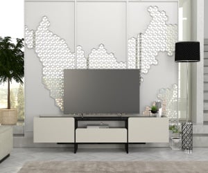 Comodă televizor Minimalist Design, 183.6 x 39.2 x 49.2 cm, UnicUtil - Img 1