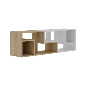 Comoda TV, Glis Sapphire, UnicUtil, Stejar Safir-Alb, Lățime: 145 cm, Înălțime: 44,8 cm, Adâncime: 35 cm - Img 4