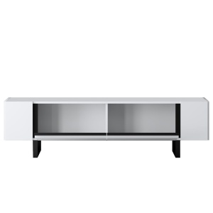 Comoda TV, Yildiz White, UnicUtil, Alb-Negru, Lățime: 180 cm, Înălțime: 50 cm, Adâncime: 30 cm - Img 7