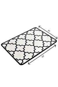 Covoras de baie, Comfort Plush, UnicUtil, Alb (40 x 60), Multicolor - Img 3