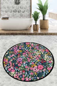 Covoras de baie, Elegant Design, 80 cm, UnicUtil, Multicolor