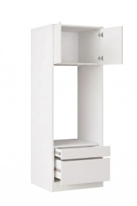 Dulap de baie pentru uscator UnicUtil cu sertar Alb 65 x 60 x 180 cm - Img 5