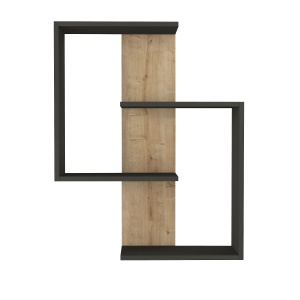 Etajeră de Perete, Nonconformist Shape, UnicUtil, 72 x 22 x 90 cm, Bardolino-Antracit, UUETA39 - Img 5