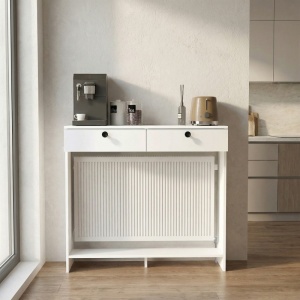 Mască radiator, Opelya Coffee Corner, UnicUtil, Alb, 110 cm