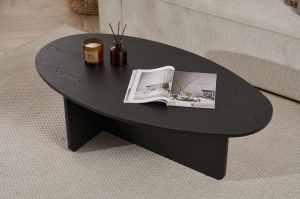 Măsuţă de cafea, Orba Wood, UnicUtil, Negru din lemn, Lățime: 120 cm, Înălțime: 40 cm, Adâncime: 65 cm - Img 3