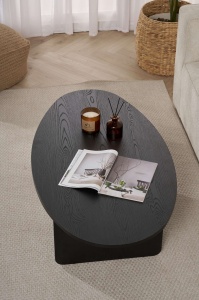 Măsuţă de cafea, Orba Wood, UnicUtil, Negru din lemn, Lățime: 120 cm, Înălțime: 40 cm, Adâncime: 65 cm - Img 5