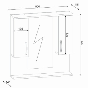 Organizator Baie, Modern Utility, UnicUtil, 80 x 14.5 x 83 cm, Alb, UUORG06 - Img 6