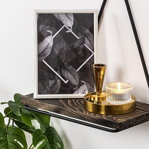 Raft perete, Modern Edge, UnicUtil, 27 x 28 x 15 cm, Negru Nuc Inchis - Img 6