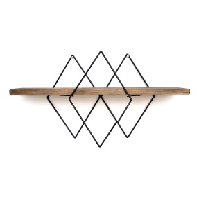 Raft perete, Smart Design, UnicUtil, 41 x 32 x 15 cm, Nuc Negru - Img 5