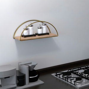 Raft, Stylish Grand, UnicUtil, 45 x 15 x 18 cm, Auriu - Maro - Img 5