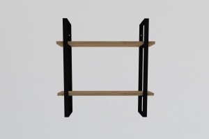 Rafturi perete, Bold Shelf, UnicUtil, 70 x 70 x 22 cm, Stejar Negru - Img 2