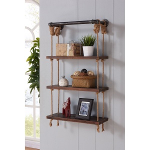 Rafturi perete, Minimal Style, UnicUtil, 60 x 120 x 13 cm, Nuc Negru - Img 3