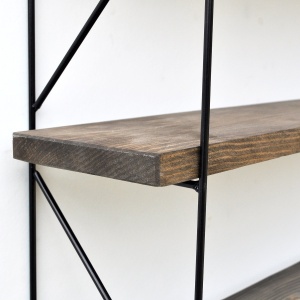 Rafturi perete, Minimal Style, UnicUtil, 60 x 15 x 55 cm, Nuc Negru - Img 5