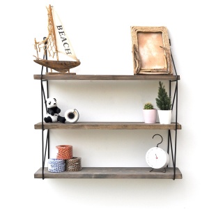 Rafturi perete, Minimal Style, UnicUtil, 60 x 15 x 55 cm, Nuc Negru - Img 6