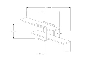 Rafturi perete, Modern Edge, UnicUtil, 120 x 30 x 18 cm, Stejar - Img 3