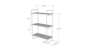 Rafturi perete, Steel Frame, UnicUtil, 40 x 66 x 20 cm, Nuc - Img 3