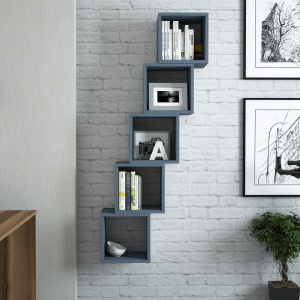 Rafturi perete, Urban Frame, UnicUtil, 30 x 24 x 30 cm, Blue - Img 4