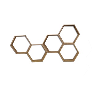 Rafturi perete, Wood Essence, UnicUtil, 40 x 37 x 10 cm, Nuc - Img 2