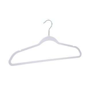 Set 100 umerașe plastic alb UnicUtil cu bară pentru pantaloni, uz profesional pentru spălătorii de haine
