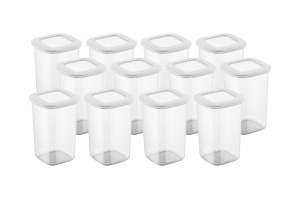 Set 12 recipiente alimentare , UnicUtil, Durable Sturdy, Alb - Img 2