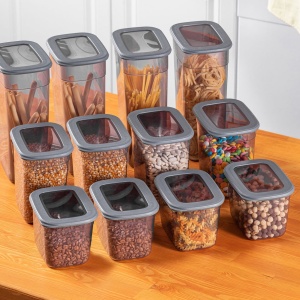 Set 12 recipiente alimentare , UnicUtil, Modern Spacious, Antracit - Img 1