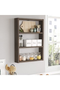 Set 3 rafturi de perete pentru bucătărie și baie, 43.2x9x60 cm, Cura, UnicUtil