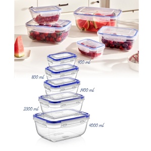 Set 5 caserole plastic , UnicUtil, Versatile Elegant, Transparent - Img 1