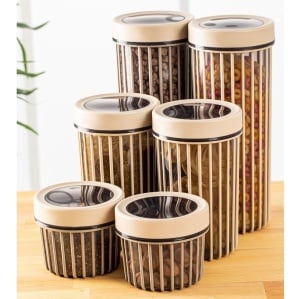 Set 6 recipiente alimentare , UnicUtil, Elegant Spacious, Cream - Img 1