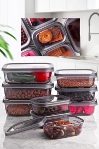 Set 9 recipiente alimentare , UnicUtil, Modern Versatile, Multicolor - Img 6