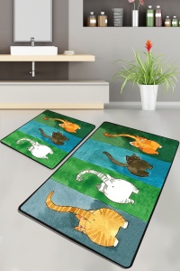 Set covorase baie 2 piese, Deluxe Soft, UnicUtil, Multicolor - Img 1