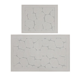 Set covorase baie 2 piese, Luxury Touch, UnicUtil, Ecru, Multicolor - Img 2