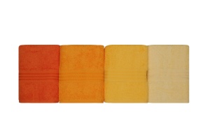 Set prosoape de mana 4 bucati, Modern Look, UnicUtil, Galben, Galben Deschis - Img 3
