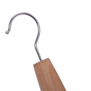 Umeraș din lemn cu 4 agățători, pentru curele, Natur, 1 bucata - Img 4