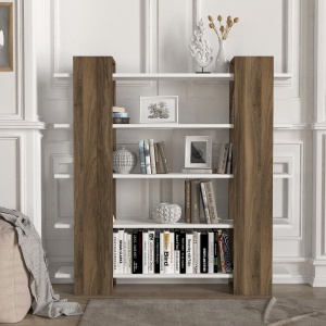 Biblioteca, Element Fusion, UnicUtil, 120 x 19.5 x 120 cm, Alb-Maro, UUBIB12 - Img 2