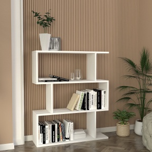 Biblioteca, Frame Harmony, UnicUtil, 80 x 22 x 95.7 cm, Alb, UUBIB16 - Img 2