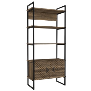 Biblioteca, Geometric Style, UnicUtil, 82 x 39 x 180 cm, Maro - Img 7