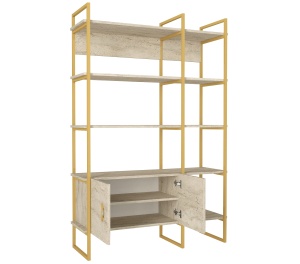 Biblioteca, Golden Edge, UnicUtil, 120 x 39 x 180 cm, Crem - Img 7