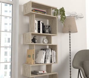 Biblioteca, Modern Loft, UnicUtil, 60 x 19.5 x 162.9 cm, Crem - Img 6