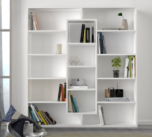 Biblioteca, Zen Space, UnicUtil, 125 x 22 x 135.7 cm, Alb, UUBIB36 - Img 1