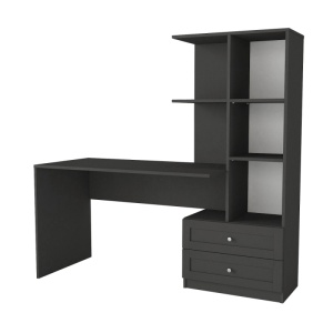 Birou cu dulap pe partea dreaptă, Mantra, UnicUtil, Gri Antracit, 155 cm - Img 9