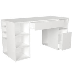 Birou, Dynamic Work, UnicUtil, 145.3 x 59.6 x 74.4 cm, Alb - Img 8