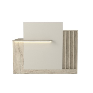 Birou receptie, Sayanora Front Desk, UnicUtil, Travertin Crem, 150 cm - Img 9