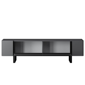 Comoda TV, Yildiz Anthracite, UnicUtil, Antracit-Negru, Lățime: 180 cm, Înălțime: 50 cm, Adâncime: 30 cm - Img 7