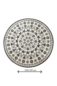 Covoras de baie, Deluxe Soft, 100 cm, UnicUtil, Negru, Multicolor - Img 3