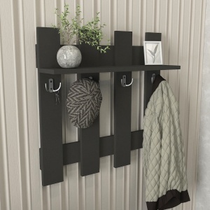 Cuier, Raft Perete, Elegant Space, UnicUtil, 57 x 59 x 18 cm, Gri - Img 2