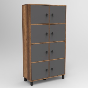 Dulap arhivare UnicUtil Nuc - Gri Antracit 96 x 40 x 179.4 cm